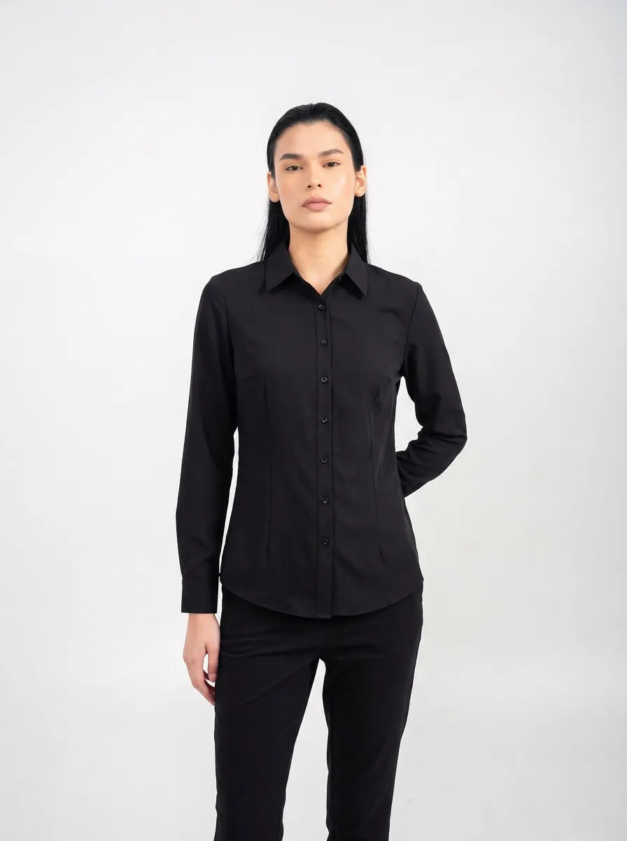 Ellor Classic Button Shirt - Black