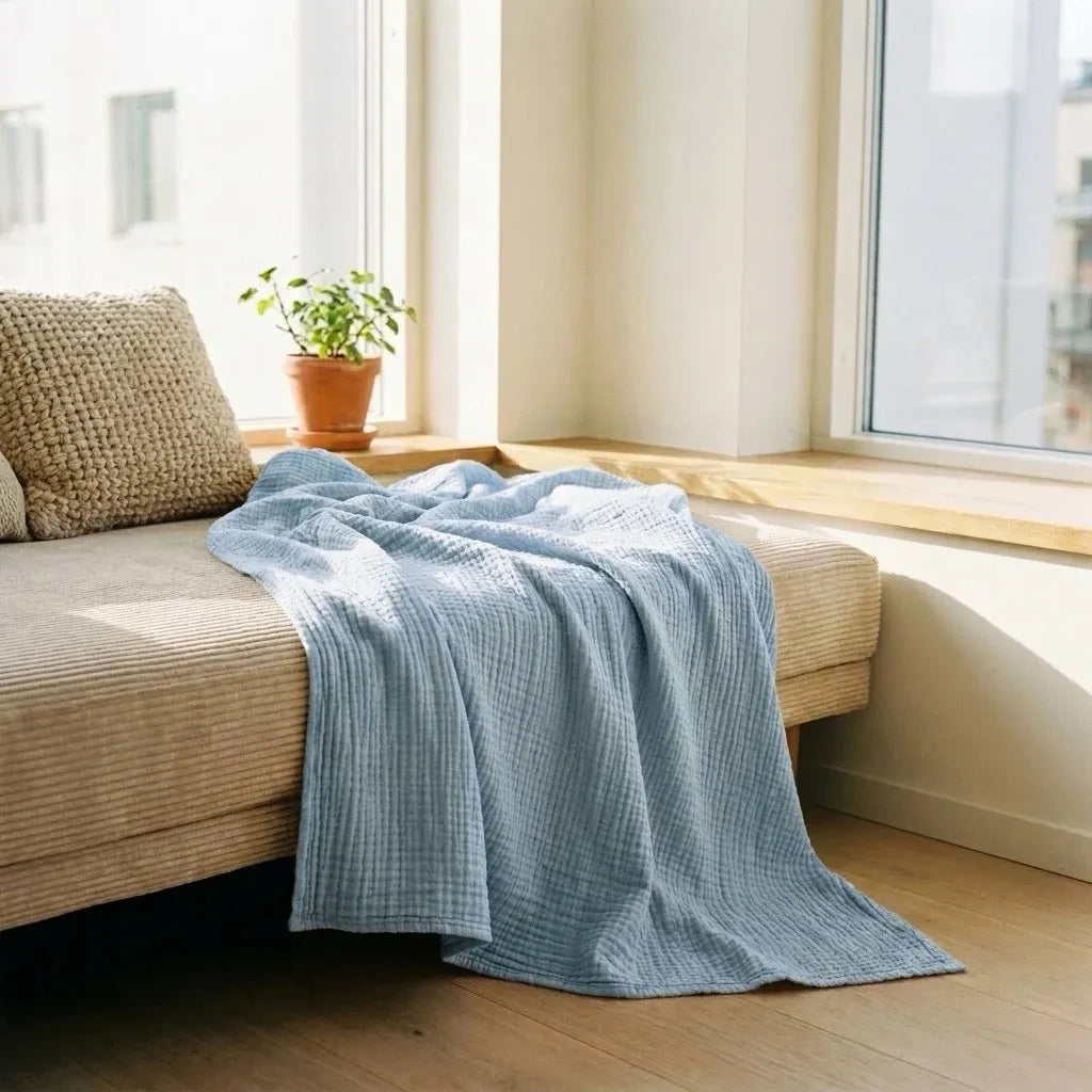 Soft Cotton Waffle Blanket