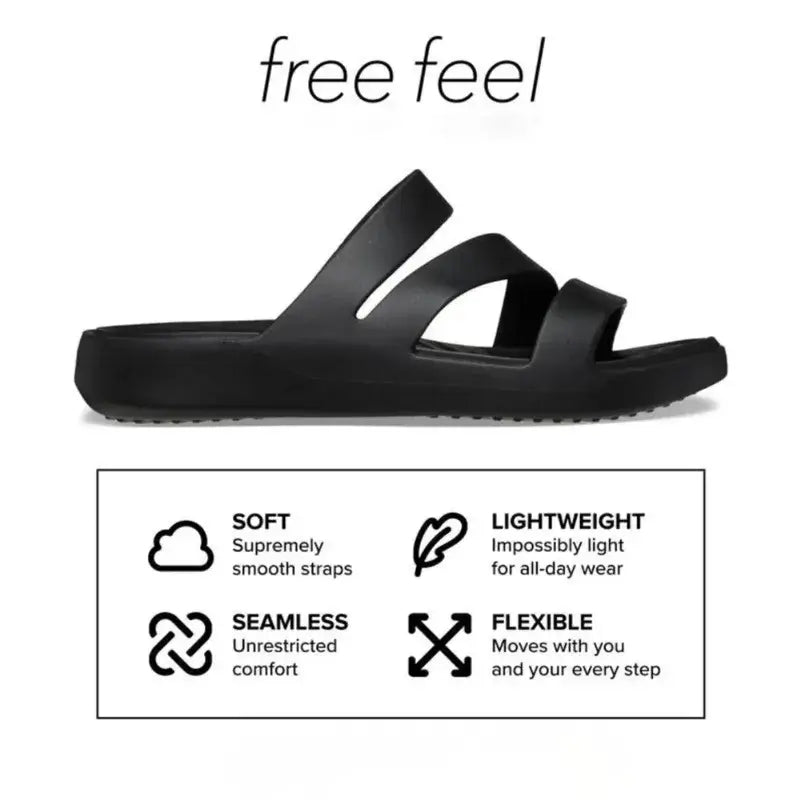 Women’s Criss-Cross Platform Sandals - Comfort Slides