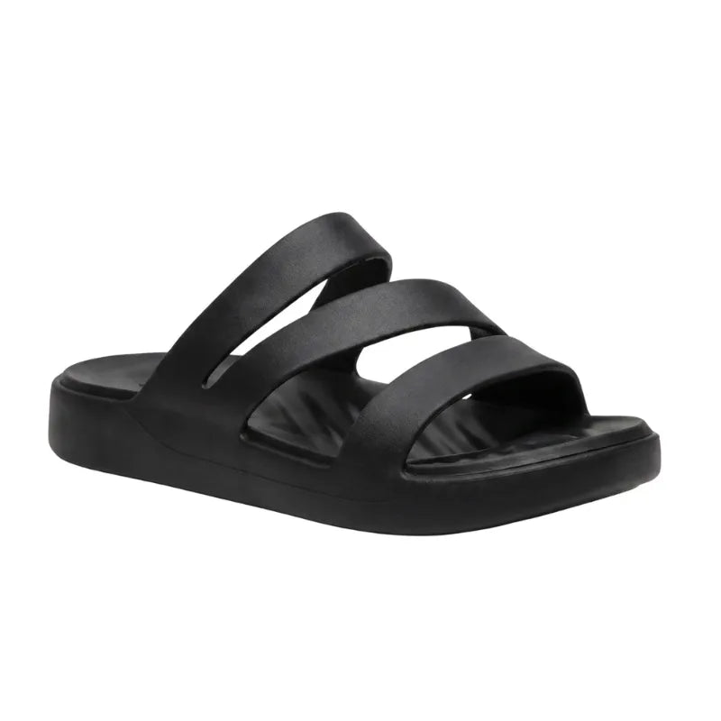 Women’s Criss-Cross Platform Sandals - Comfort Slides