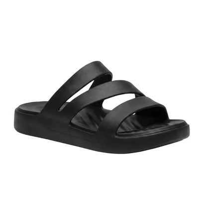 Women’s Criss-Cross Platform Sandals - Comfort Slides