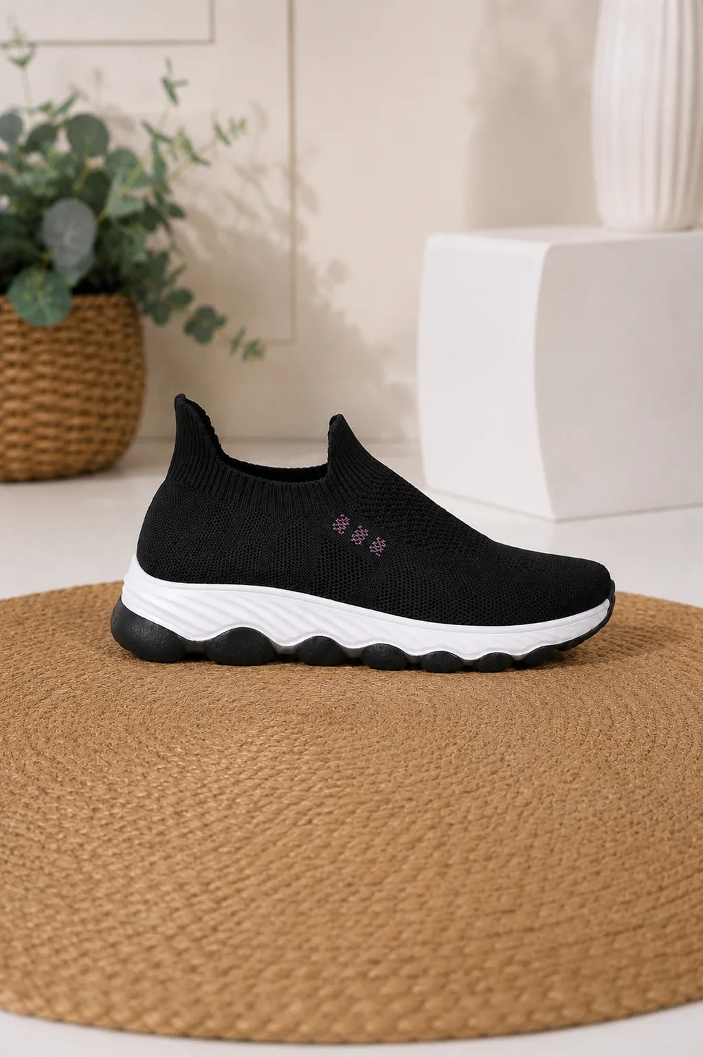 Ultra-Light Slip-On Sneakers — Black