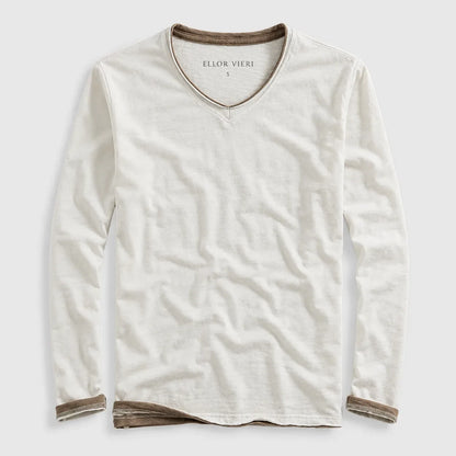Ellor Cotton Long-Sleeve Shirt - White