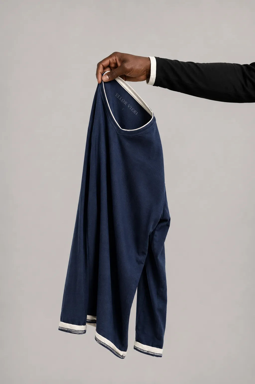 Ellor Cotton Long-Sleeve Shirt - Navy