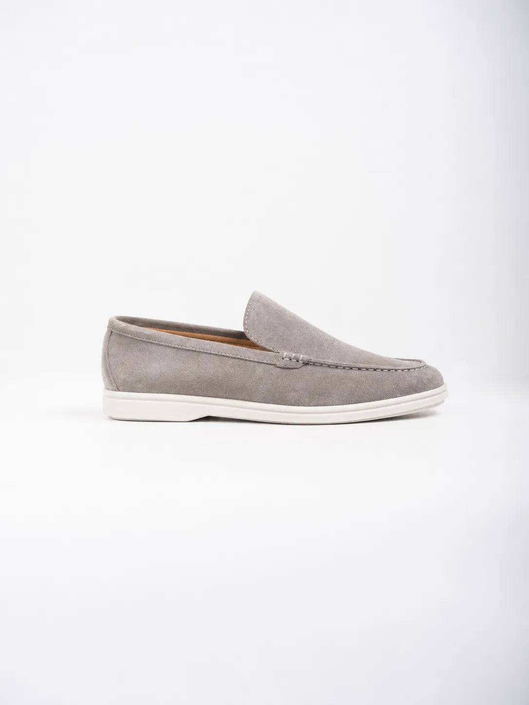 Ellor Suede Moc-Toe Loafer – Grey