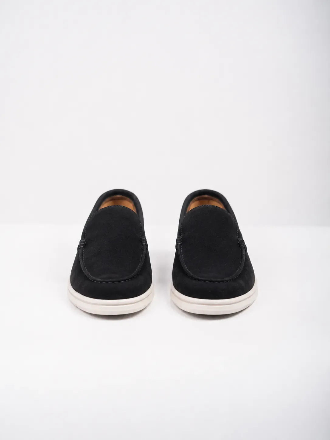 Ellor Suede Moc-Toe Loafer – Black