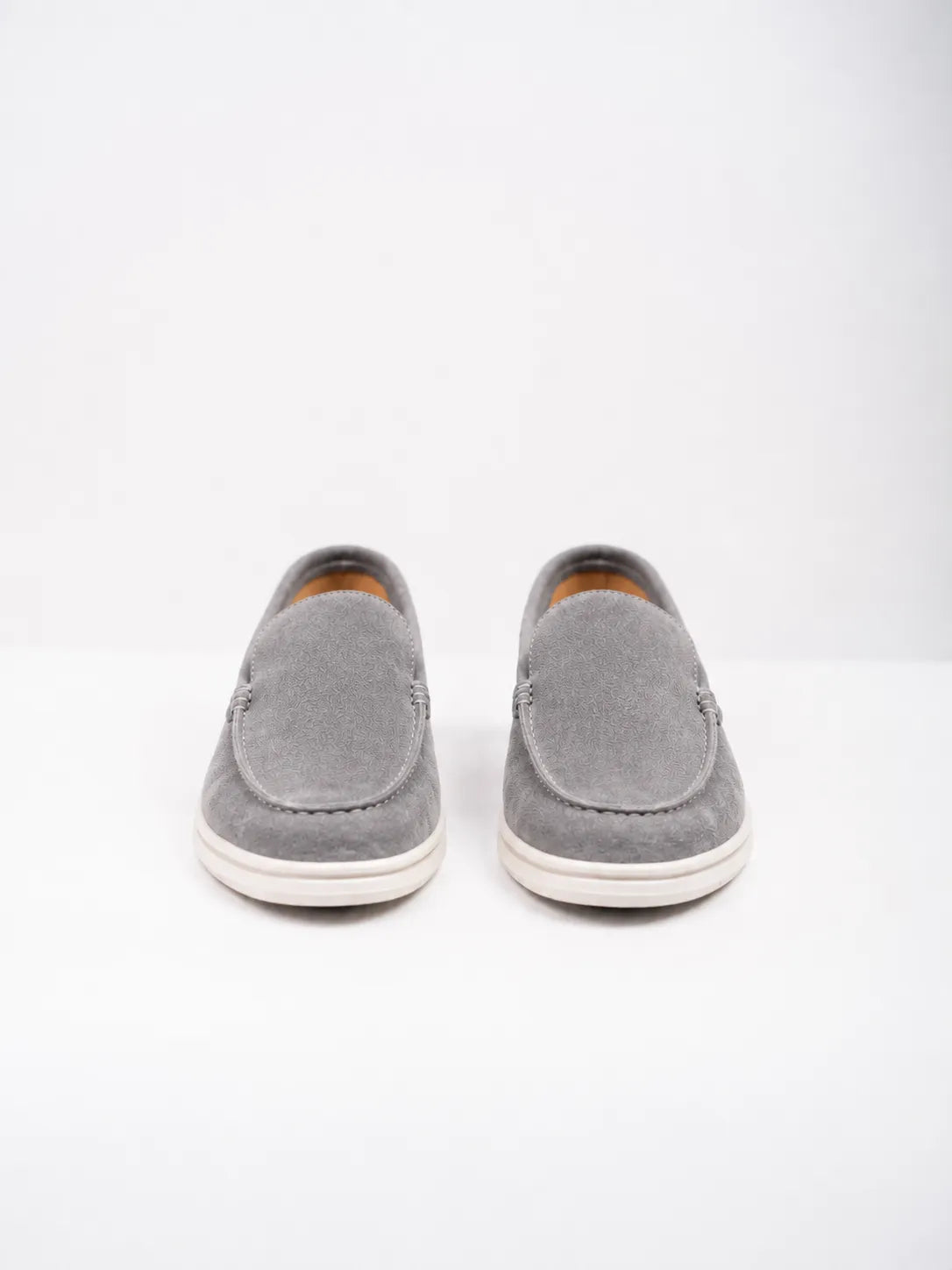 Ellor Suede Moc-Toe Loafer – Grey