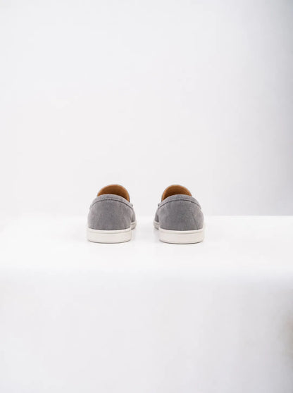 Ellor Suede Moc-Toe Loafer – Grey