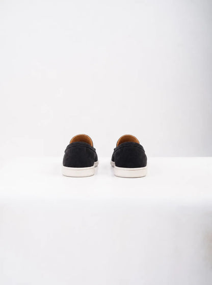 Ellor Suede Moc-Toe Loafer – Black
