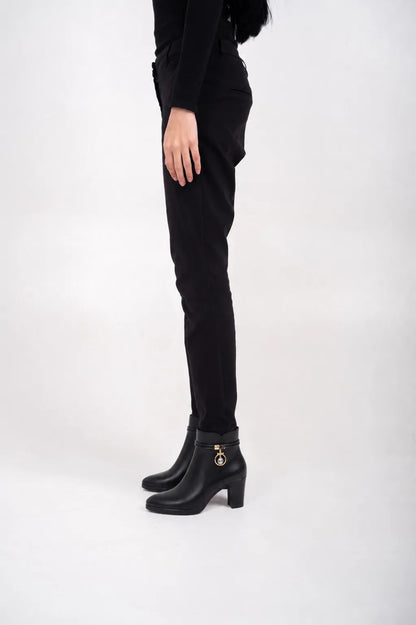 Ellor Jewel Charm Ankle Boot – Jet Black