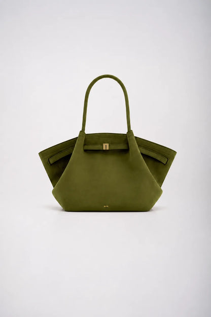 Ellor Dumpling Oversized Tote – Olive Green