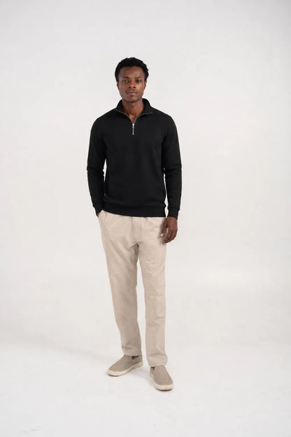 Ellor Quarter-Zip Pullover - Black