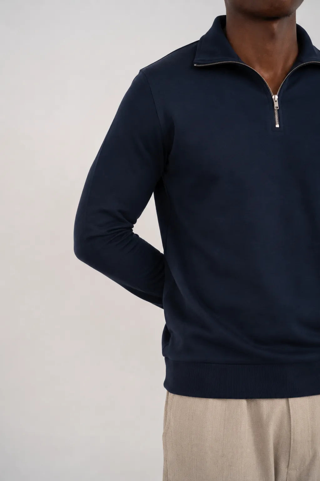 Ellor Quarter-Zip Pullover – Deep Navy