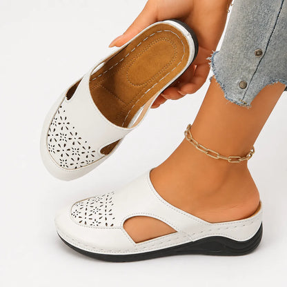 Ellor Siena Wedge Sandal – Ivory