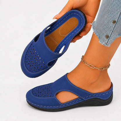 Ellor Siena Wedge Sandal – Blue