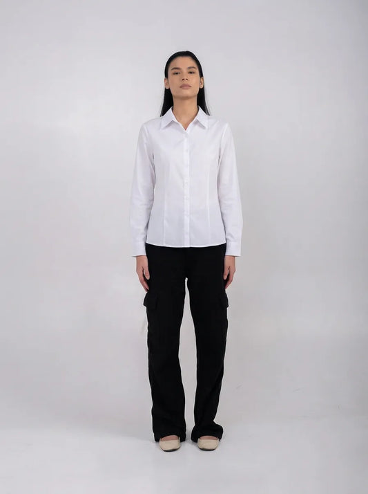 Ellor Classic Button Shirt – White