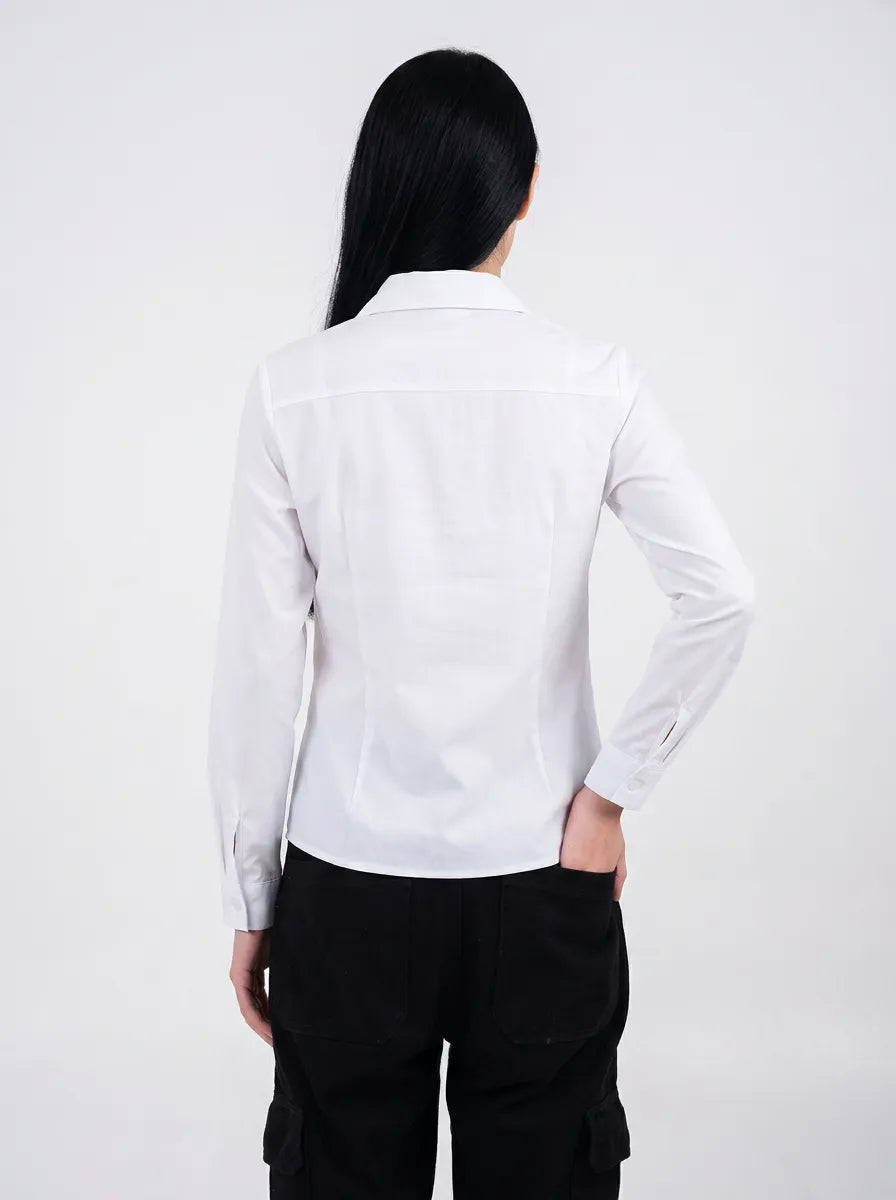 Ellor Classic Button Shirt – White