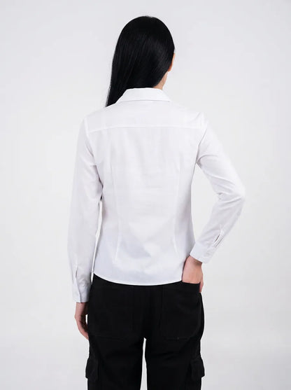 Ellor Classic Button Shirt – White