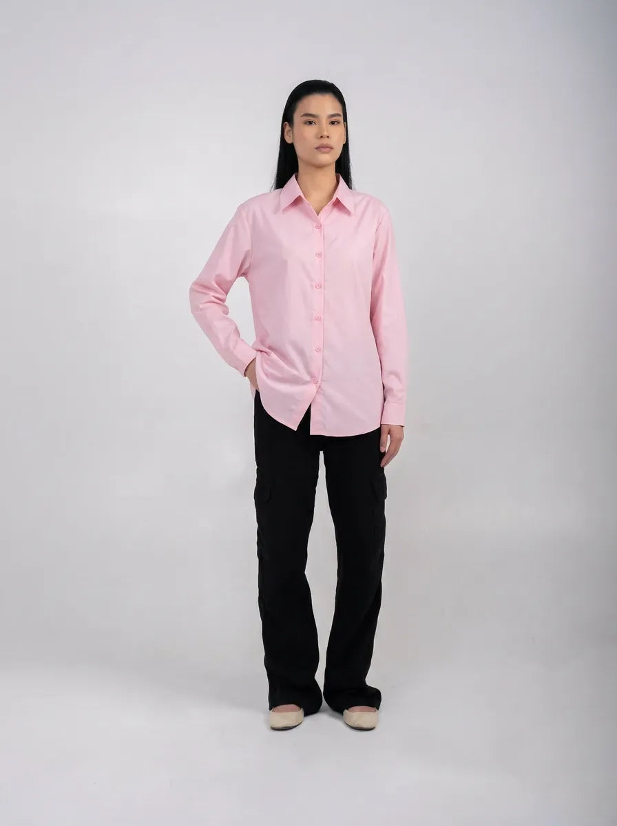 Ellor Classic Button Shirt - Pink