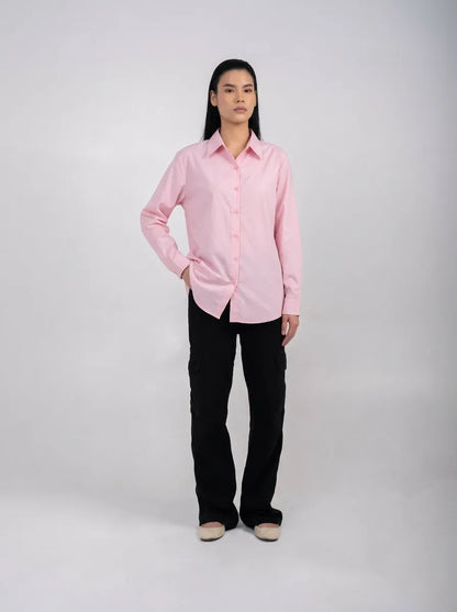 Ellor Classic Button Shirt - Pink