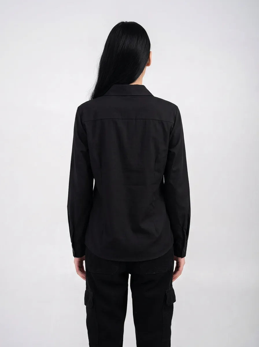 Ellor Classic Button Shirt - Black