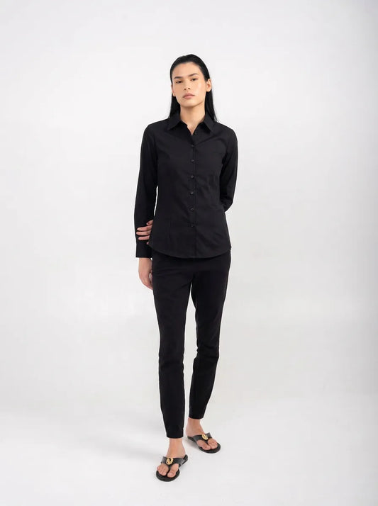 Ellor Classic Button Shirt - Black