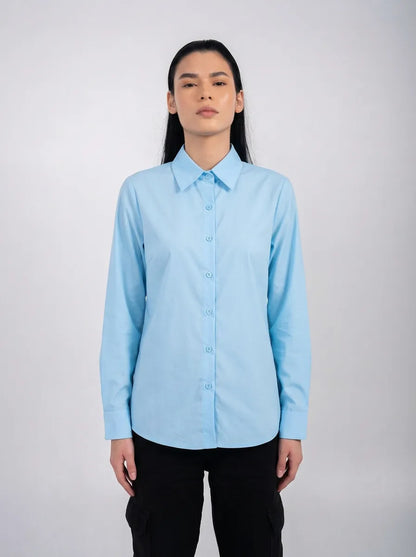 Ellor Classic Button Shirt – Sky Blue