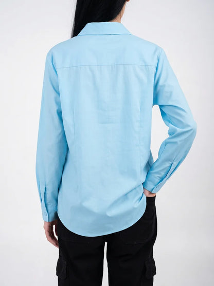 Ellor Classic Button Shirt – Sky Blue