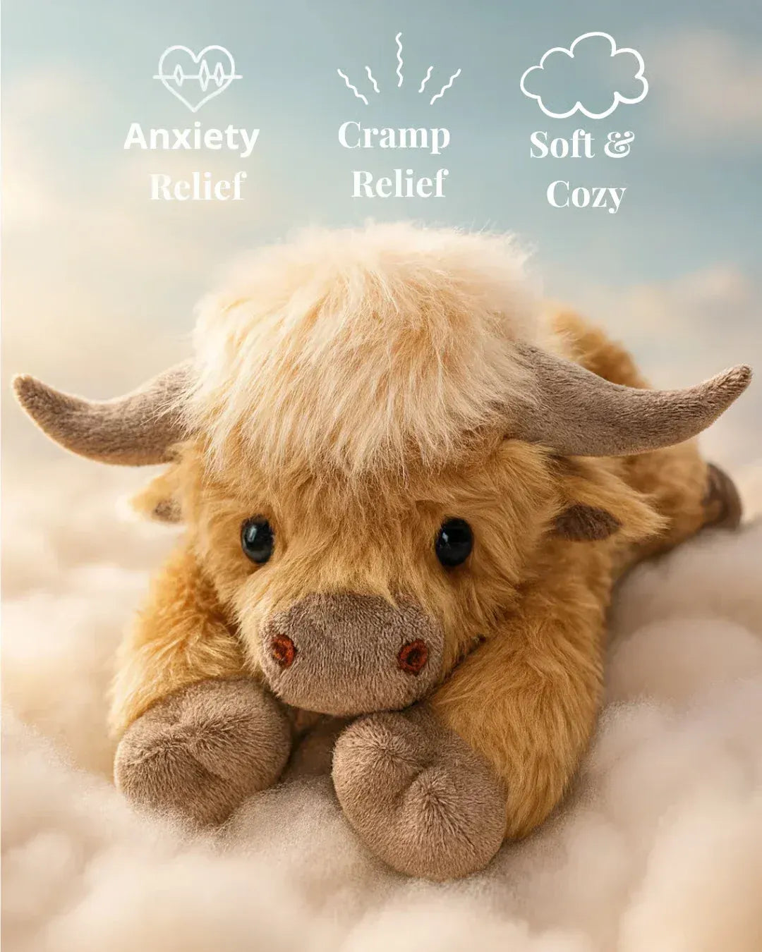 Cozy Weighted Cow Plush