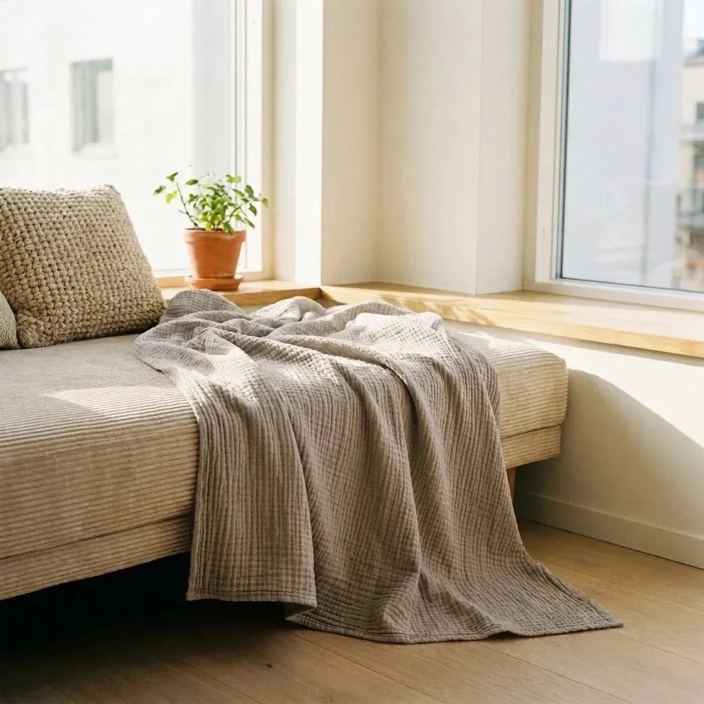 Soft Cotton Waffle Blanket