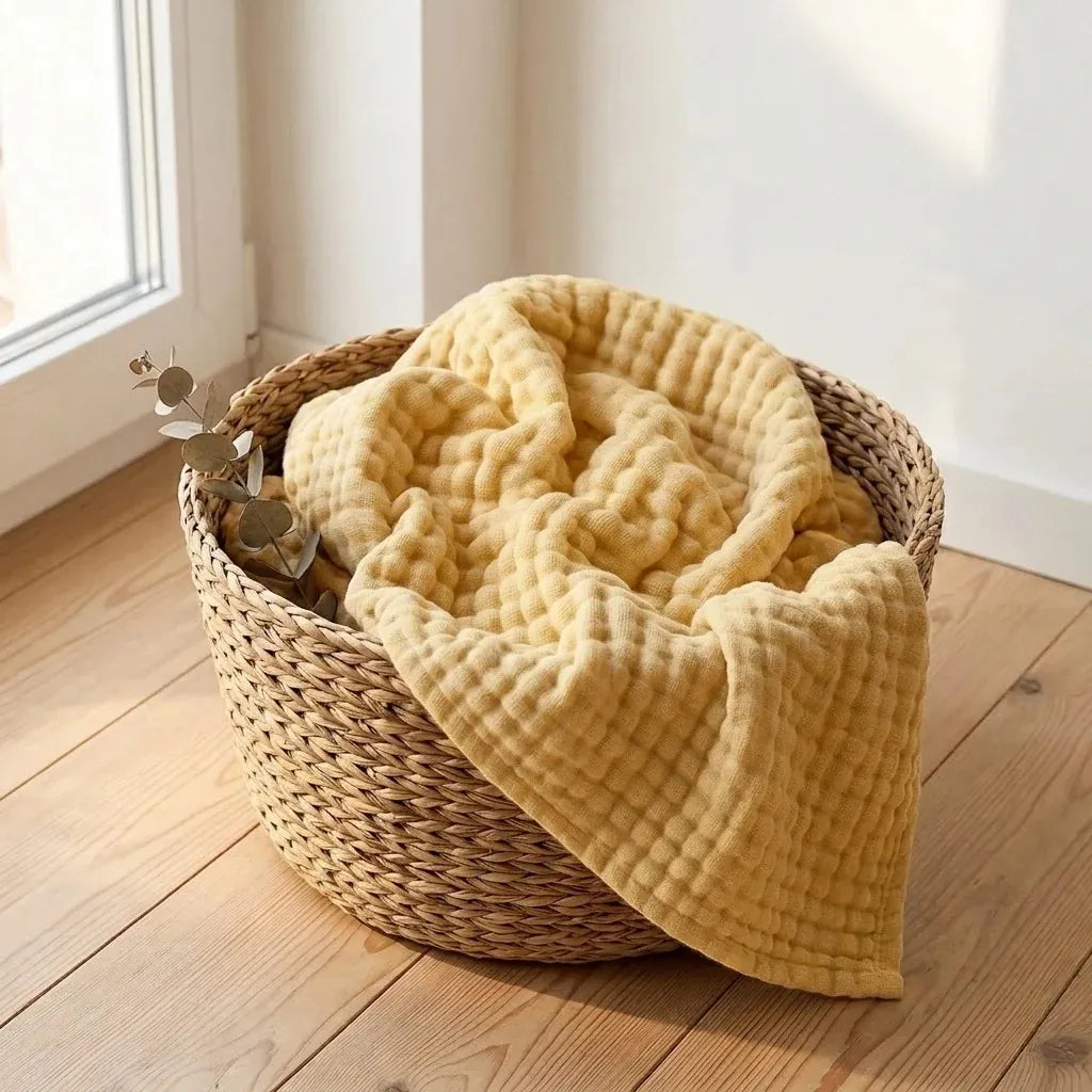 Soft Cotton Waffle Blanket