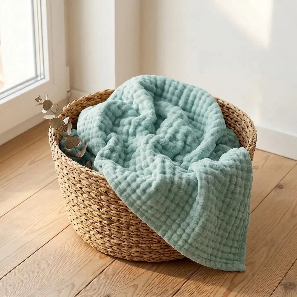 Soft Cotton Waffle Blanket