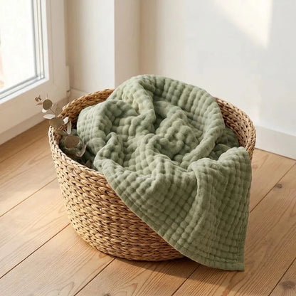 Soft Cotton Waffle Blanket